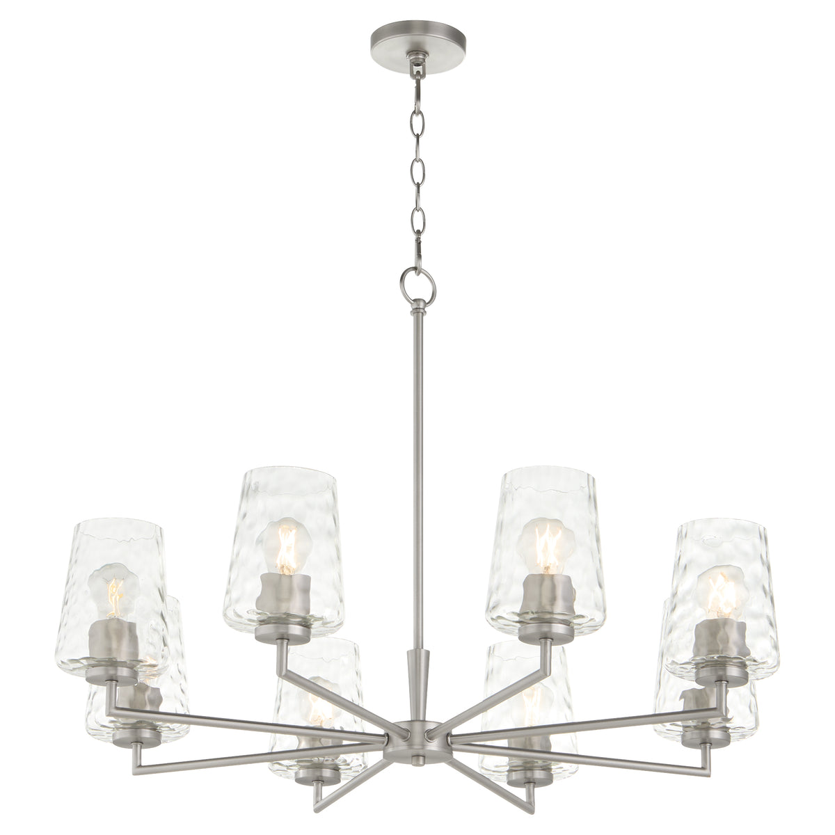 Goodwin 8 Light Chandelier - Satin Nickel