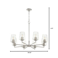 Goodwin 8 Light Chandelier - Satin Nickel