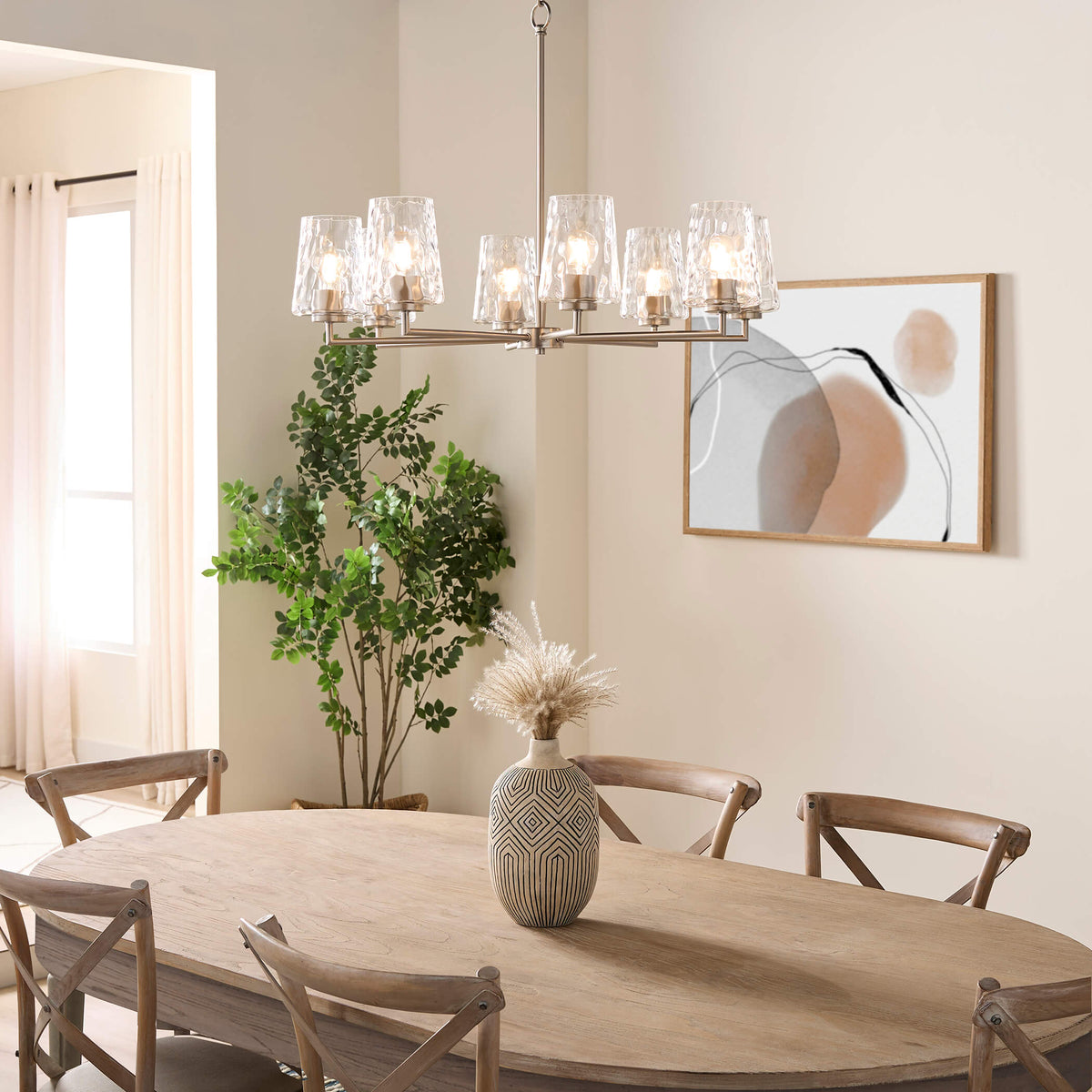 Goodwin 8 Light Chandelier - Satin Nickel