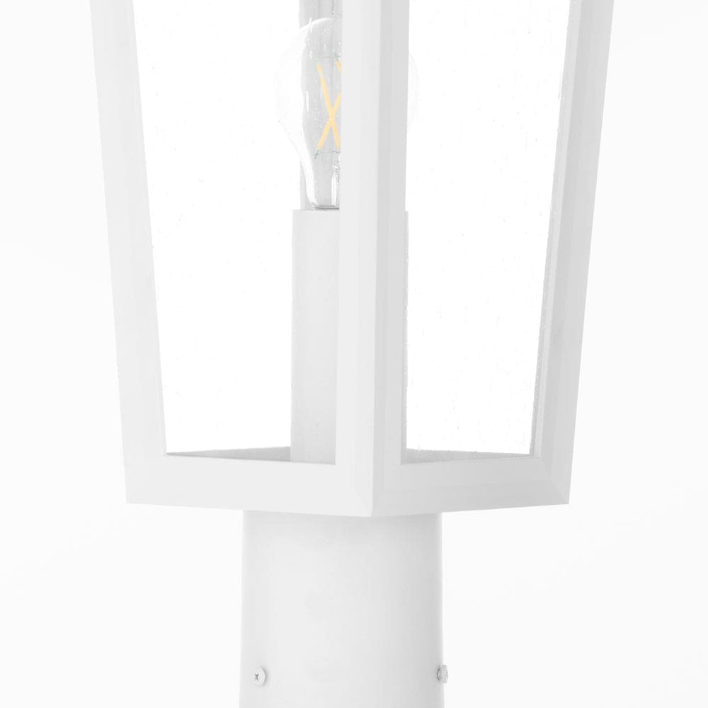 Bravo Coastal Outdoor Post Lantern - White
