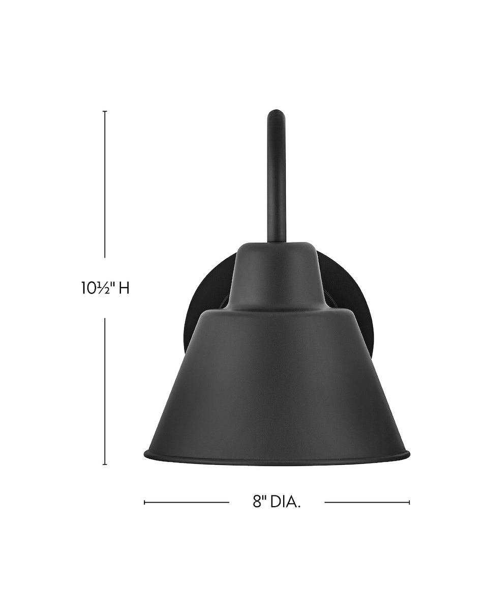 Wes Coastal Outdoor Wall Lantern - Black