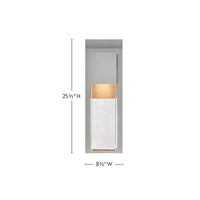 Alex Coastal Outdoor Wall Lantern - Large 25.5" - Brushed Aluminum