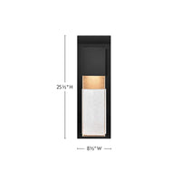 Alex Coastal Outdoor Wall Lantern - Large 25.5" - Black
