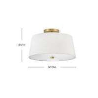 Beale Flush Mount - Brass