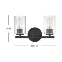 Leta 2 Light Vanity - Black