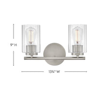 Leta 2 Light Vanity - Brushed Nickel
