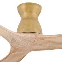 Swell 60" Indoor Fan - Flush Mount - Heritage Brass