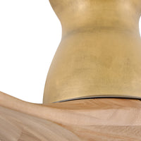 Swell 60" Indoor Fan - Flush Mount - Heritage Brass