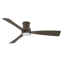 Iver Coastal Environment Outdoor Smart Fan - With Flush Mount Adapter - 56" Matte Bronze