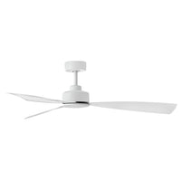 Iver Coastal Environment Outdoor Smart Fan - With Flush Mount Adapter - 56" Matte White