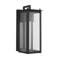 Hunt Coastal Outdoor Wall Lantern - Small 15" - Black - Night Sky