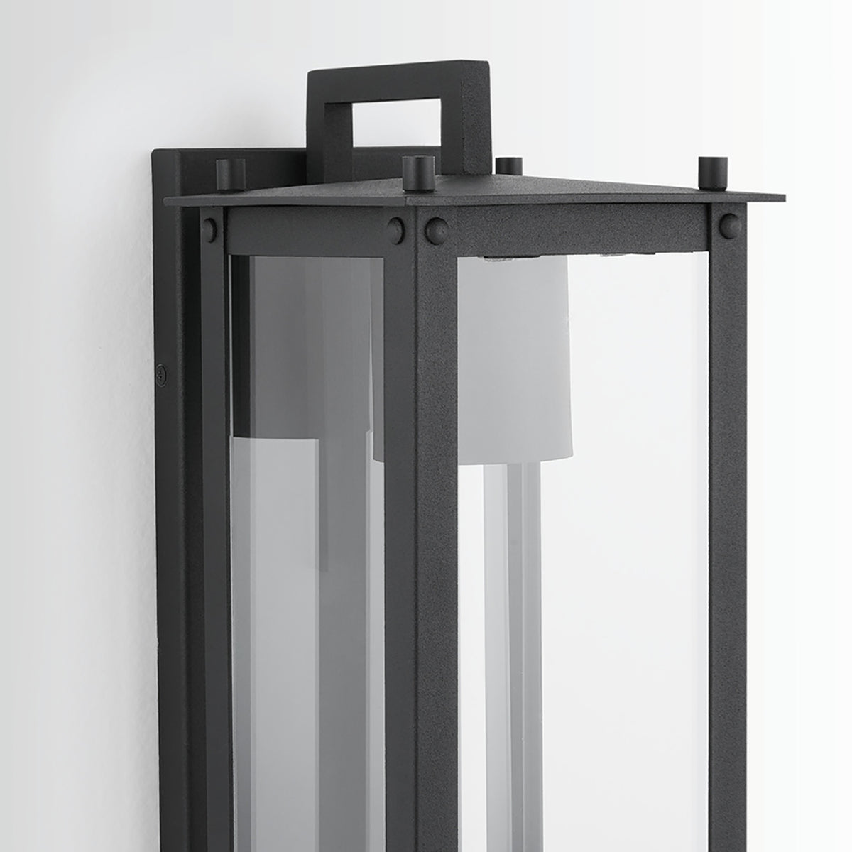 Hunt Coastal Outdoor Wall Lantern - Small 15" - Black - Night Sky