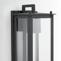 Hunt Coastal Outdoor Wall Lantern - Small 15" - Black - Night Sky