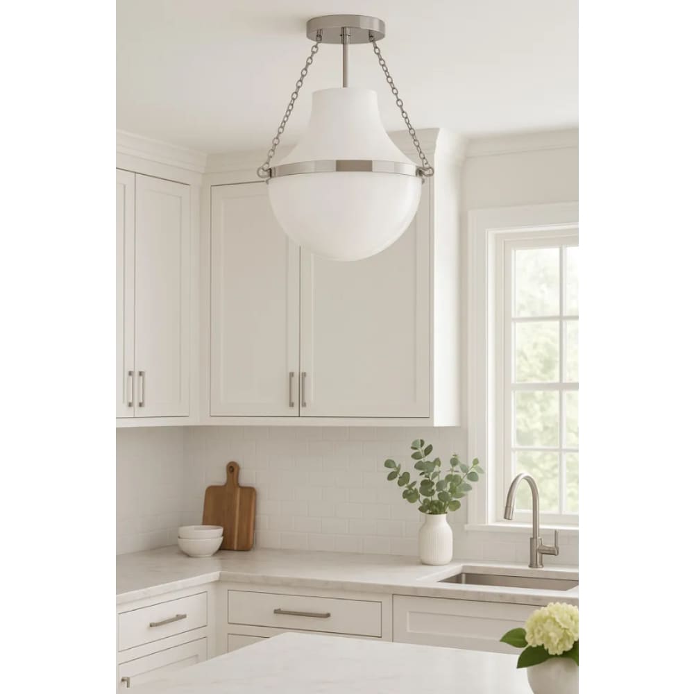 Collins Semi-Flush Mount - Polished Nickel