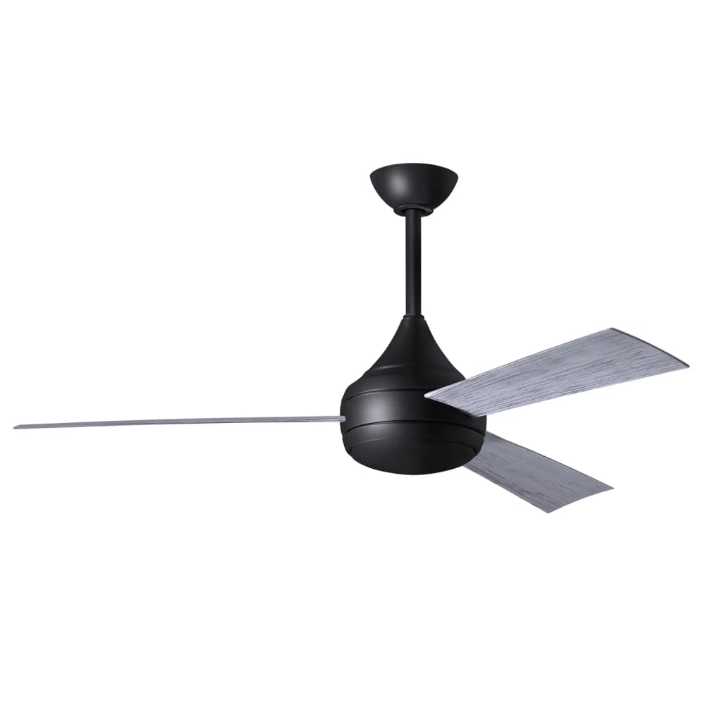 Donaire Marine Grade Stainless Steel Coastal Outdoor Fan - 52" Matte Black/Barn Wood
