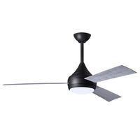 Donaire Marine Grade Stainless Steel Coastal Outdoor Fan - 52" Matte Black/Barn Wood