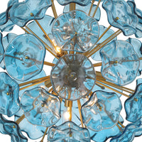 Esme Floral Glass Chandelier/Pendant - Blue