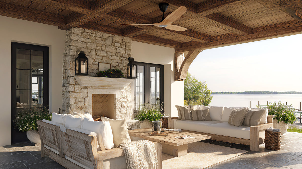 Haiku Marine Grade Coastal Fan - 52" Black/Caramel