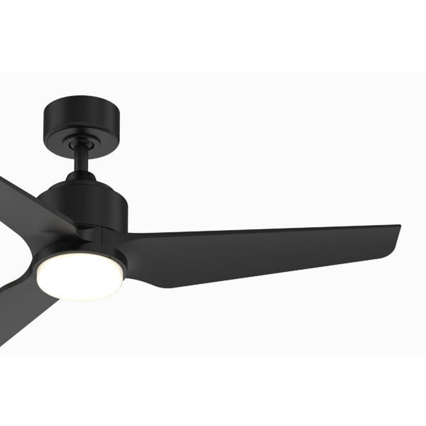 TriAire Marine Grade Coastal Outdoor Fan - 48 - Black MAD8514BLM-48, BPW8514-48BLW, LK8514BLM With a Light Kit Coastal Lighting