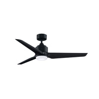 TriAire Marine Grade Coastal Outdoor Fan - 52 - Black MAD8514BLM-52, BPW8514-52BLW, LK8514BLM With a Light Kit Coastal Lighting