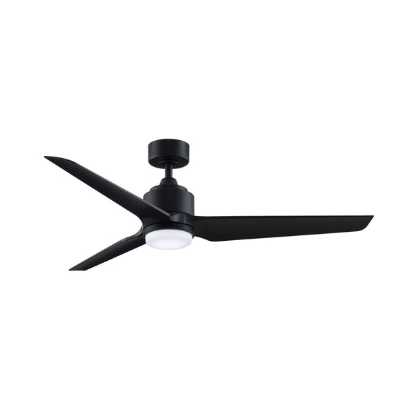 TriAire Marine Grade Coastal Outdoor Fan - 56 - Black MAD8514BLM-56, BPW8514-56BLW, LK8514BLM With a Light Kit Coastal Lighting