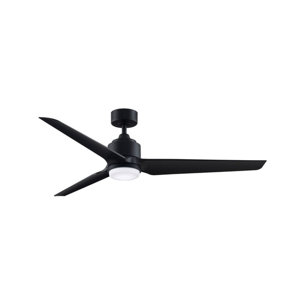 TriAire Marine Grade Coastal Outdoor Fan - 60 - Black MAD8514BLM-60, BPW8514-60BLW, LK8514BLM With a Light Kit Coastal Lighting