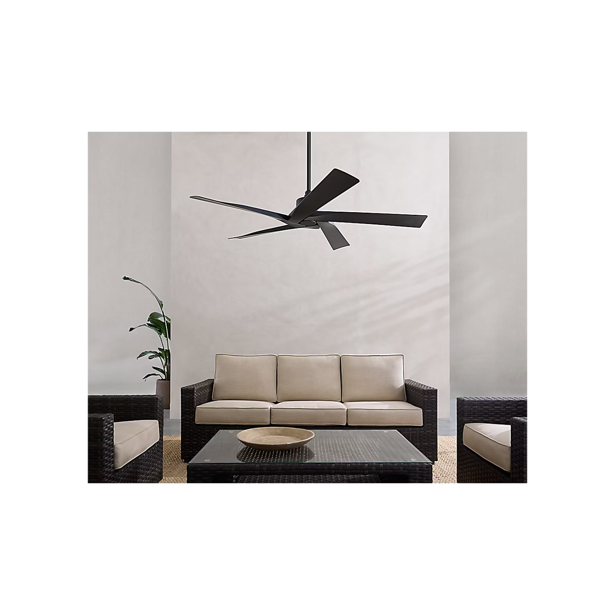 Aspen Coastal Outdoor Ceiling Fan - 56" - Black