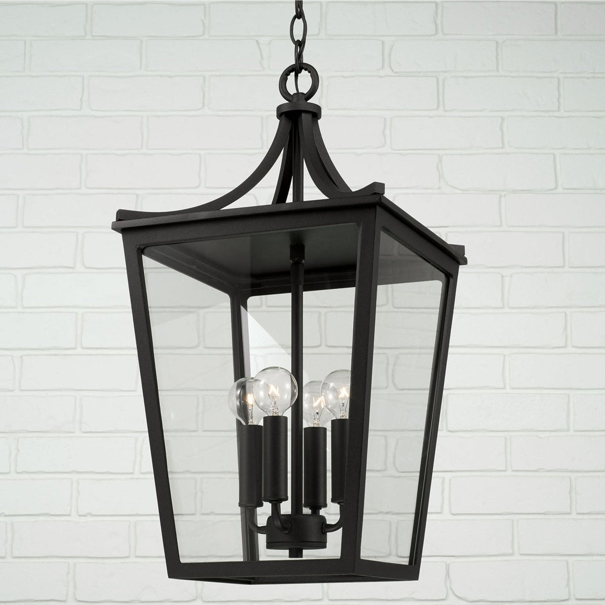 Capital Lighting Adair - 4 Light Outdoor Hanging Lantern 947942BK Coastal Lighting
