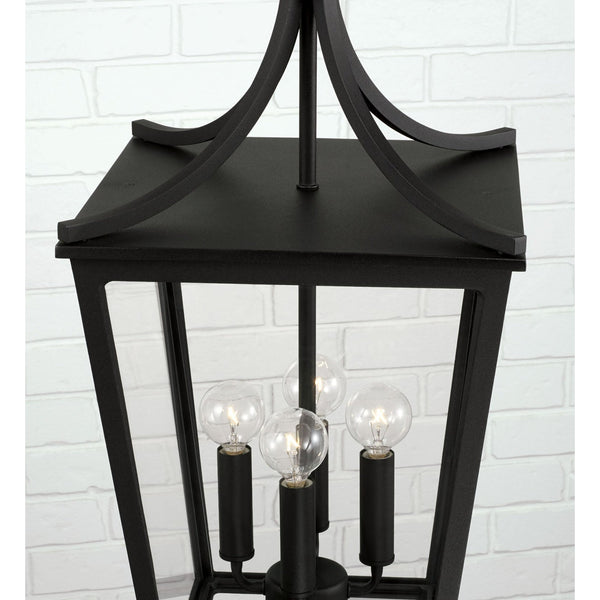 Capital Lighting Adair - 4 Light Outdoor Hanging Lantern 947942BK Coastal Lighting