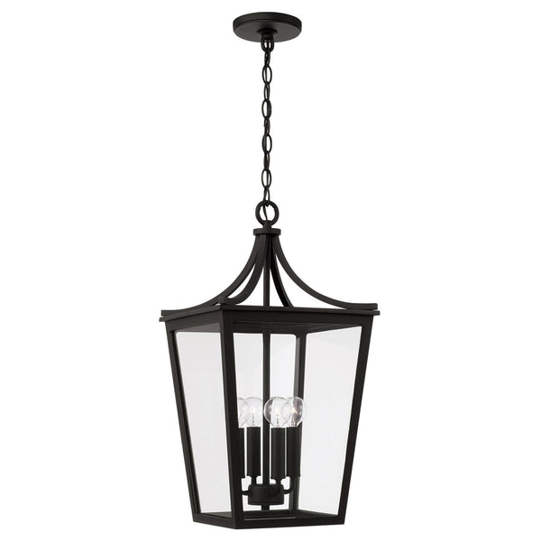 Capital Lighting Adair - 4 Light Outdoor Hanging Lantern 947942BK Coastal Lighting