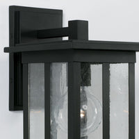 Capital Lighting Barrett One Light Outdoor Wall Lantern - Small - Black 943811BK Coastal Lighting