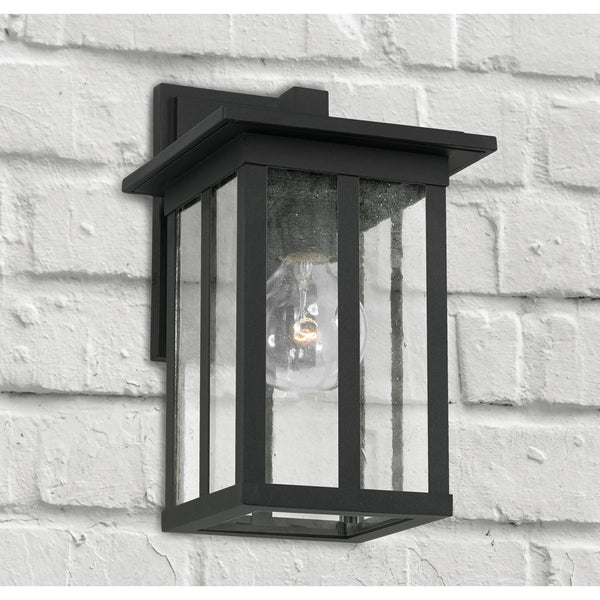 Capital Lighting Barrett One Light Outdoor Wall Lantern - Small - Black 943811BK Coastal Lighting