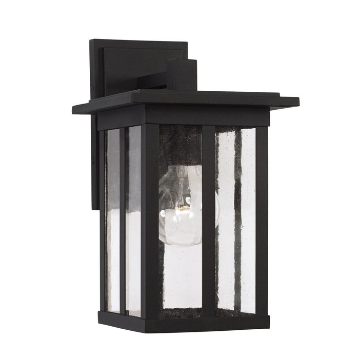 Capital Lighting Barrett One Light Outdoor Wall Lantern - Small - Black 943811BK Coastal Lighting