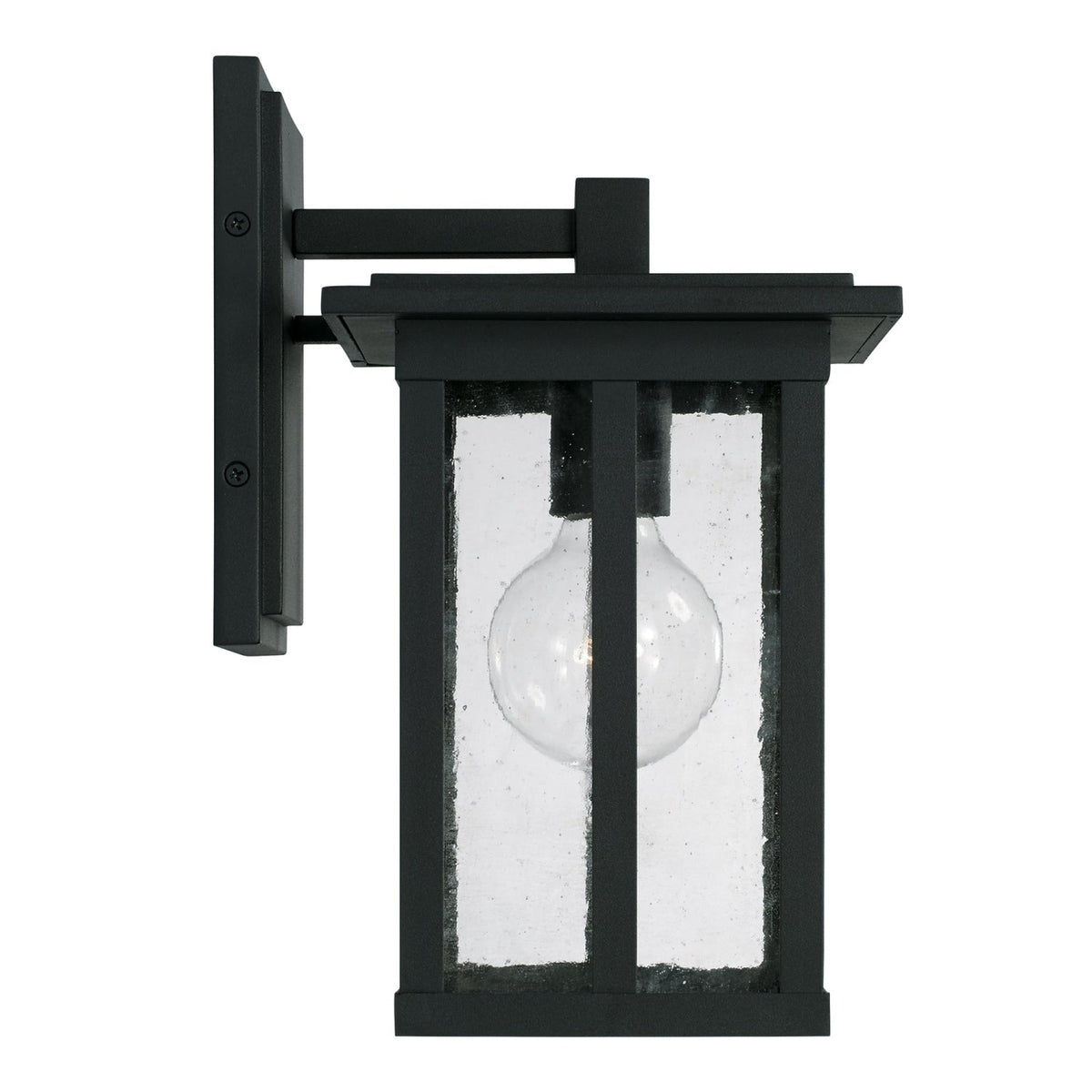 Capital Lighting Barrett One Light Outdoor Wall Lantern - Small - Black 943811BK Coastal Lighting