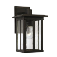 Capital Lighting Barrett One Light Outdoor Wall Lantern - Small - Oiled Bronze 943811OZ Coastal Lighting