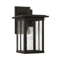 Capital Lighting Barrett One Light Outdoor Wall Lantern - Small - Oiled Bronze 943811OZ Coastal Lighting