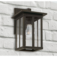 Capital Lighting Barrett One Light Outdoor Wall Lantern - Small - Oiled Bronze 943811OZ Coastal Lighting