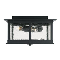 Capital Lighting Barrett 3 Light Outdoor Flush Mount - Black 943836BK Coastal Lighting