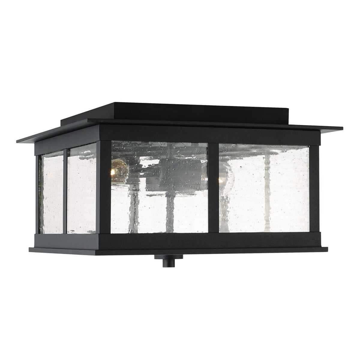 Capital Lighting Barrett 3 Light Outdoor Flush Mount - Black 943836BK Coastal Lighting