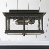 Capital Lighting Barrett 3 Light Outdoor Flush Mount - Oiled Bronze 943836OZ Coastal Lighting