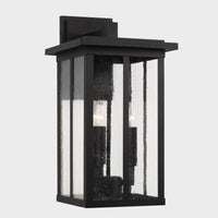 Capital Lighting Barrett 3 Light Outdoor Wall Lantern - Medium - Black 943832BK Coastal Lighting