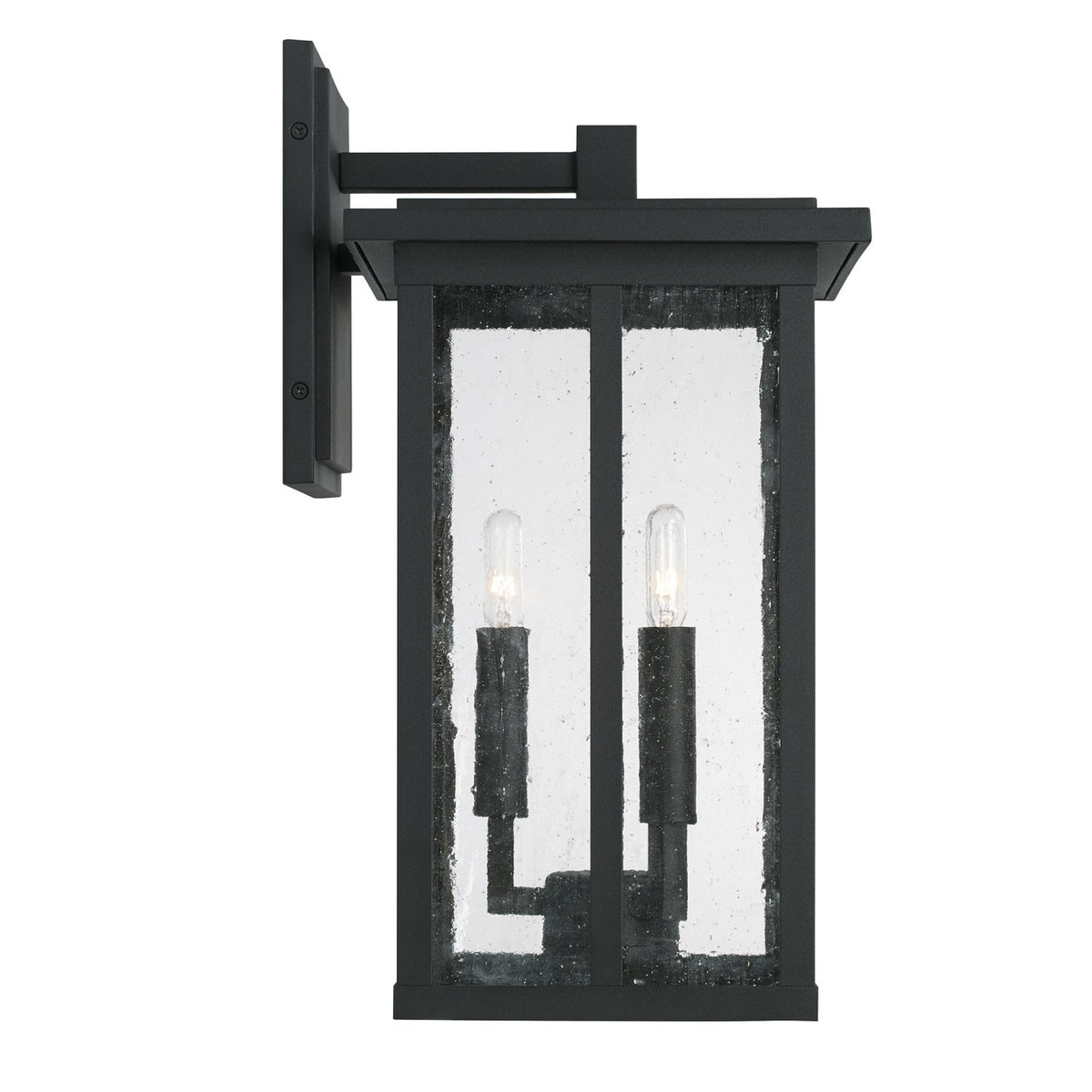 Capital Lighting Barrett 3 Light Outdoor Wall Lantern - Medium - Black 943832BK Coastal Lighting