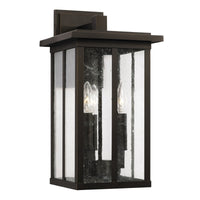 Capital Lighting Barrett 3 Light Outdoor Wall Lantern - Medium - Oiled Bronze 943832OZ Coastal Lighting