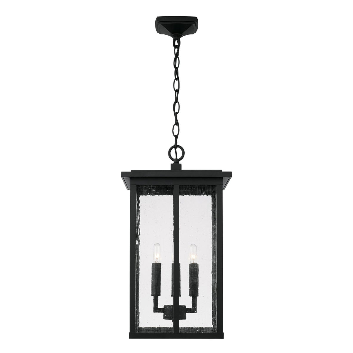 Capital Lighting Barrett 4 Light Outdoor Pendant - Black 943844BK Coastal Lighting