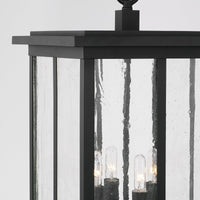 Capital Lighting Barrett 4 Light Outdoor Pendant - Black 943844BK Coastal Lighting