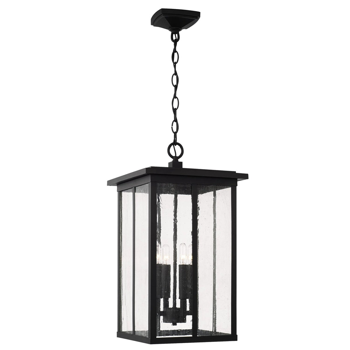 Capital Lighting Barrett 4 Light Outdoor Pendant - Black 943844BK Coastal Lighting