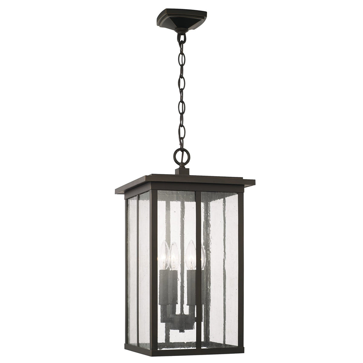 Capital Lighting Barrett 4 Light Outdoor Pendant - Oiled Bronze 943844OZ Coastal Lighting