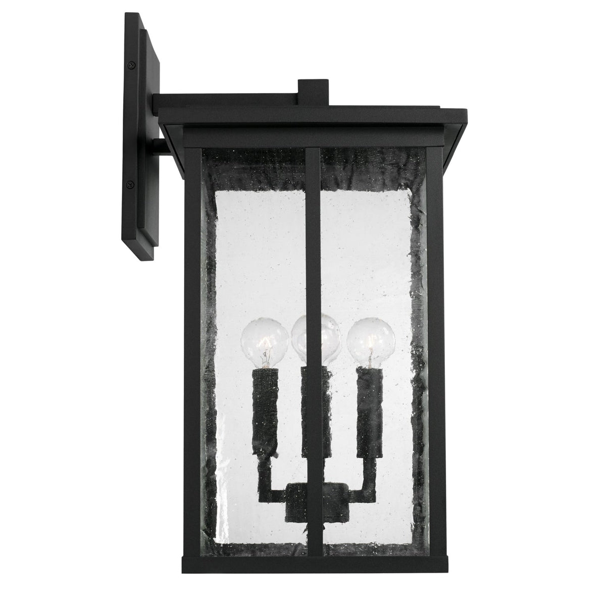 Capital Lighting Barrett 4 Light Outdoor Wall Lantern - Large - Black 943843BK Coastal Lighting