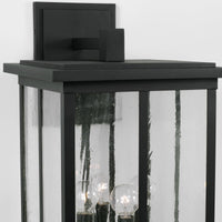 Capital Lighting Barrett 4 Light Outdoor Wall Lantern - Large - Black 943843BK Coastal Lighting