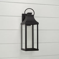 Capital Lighting Bradford 1 Light Night Sky Wall Lantern - 20.75 Black 946421BK-GL Coastal Lighting